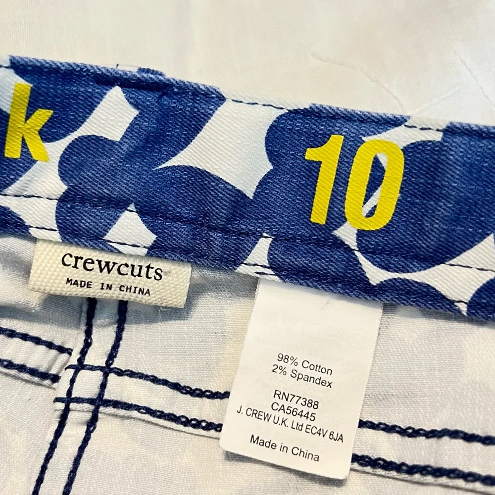Kids Crewcuts Toothpick Skinny Jeans Heart Print Size 10 Blue White Valentine’s